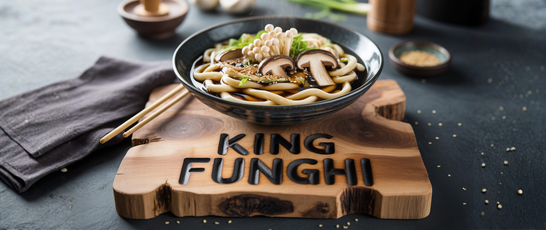 Macarrão Udon Cremoso com Shimeji Branco e Shiitake